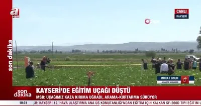 SON DAKİKA! Kayseri’de eğitim uçağı düştü! İşte ilk görüntüler | Video