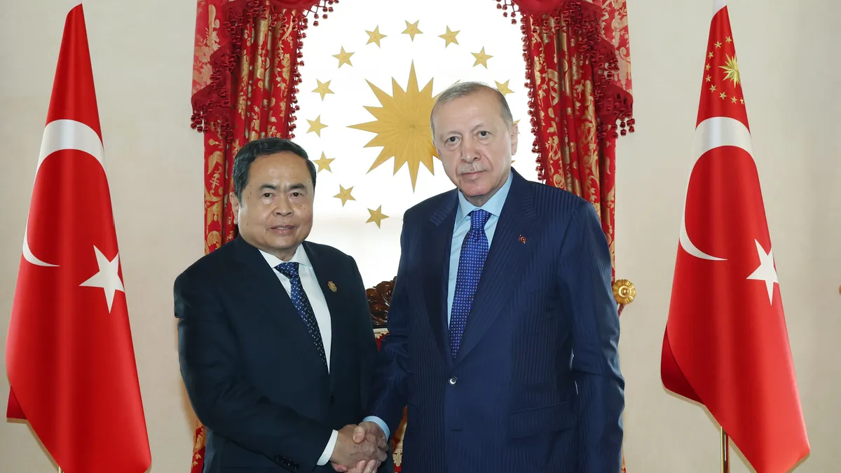 Başkan Erdoğan, Vietnam Meclis Başkanı Thanh Man'ı kabul etti