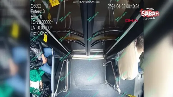 Küçükçekmece'de otele saldırı sırasında mermi isabet eden metrobüste yaşananlar kamerada | Video