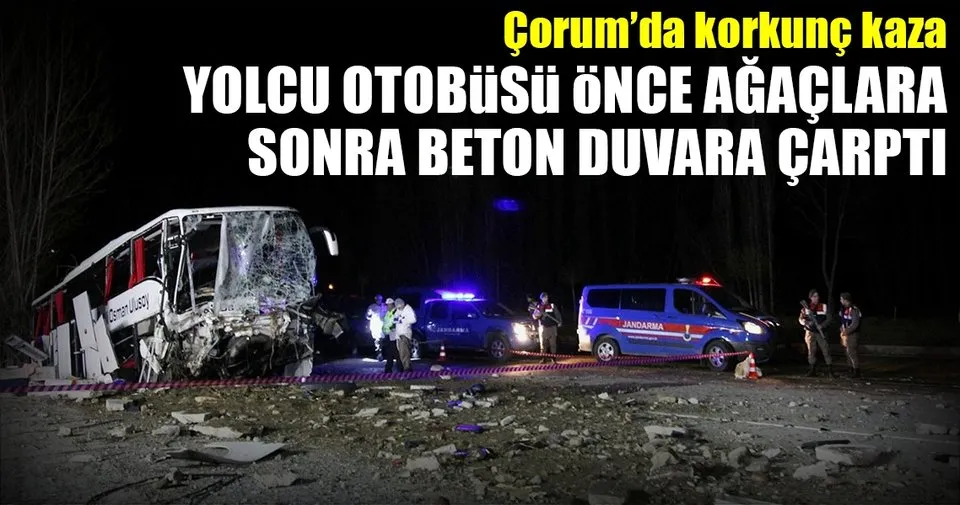 Çorum'da otobüs kazası: 2 ölü, 33 yaralı - En Son Haber