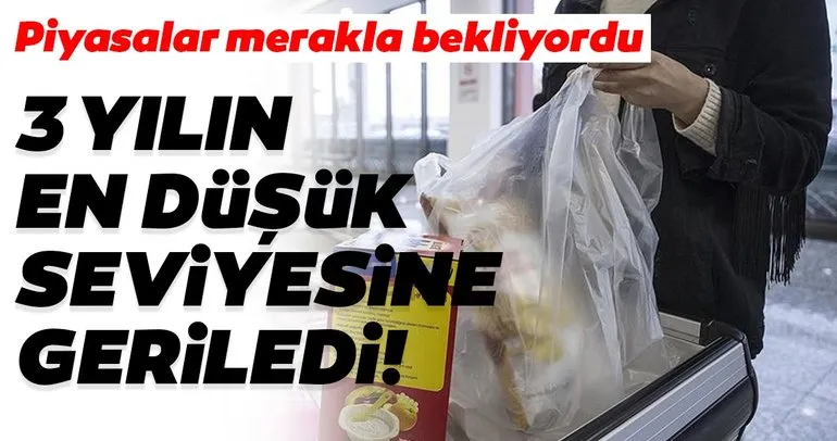 Enflasyon 3 yılın en düşük seviyesine geriledi