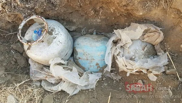 Van'da PKK'ya ait 2'si EYP ile tuzaklanmış 3 büyük tüp ele geçirildi