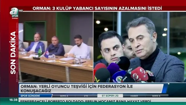 Kulüpler Birliği ve Beşiktaş Başkanı Fikret Orman'dan önemli açıklamalar