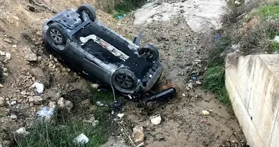 Takla atan araç kanala uçtu