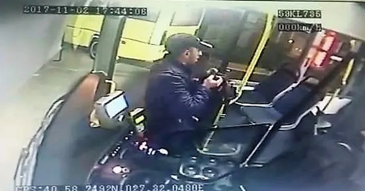 Halk otobüsünde hırsızlık