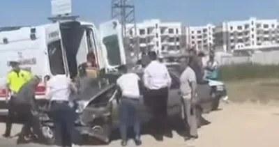 Suruç’ta iki otomobil çarpıştı! 2 yaralı #sanliurfa