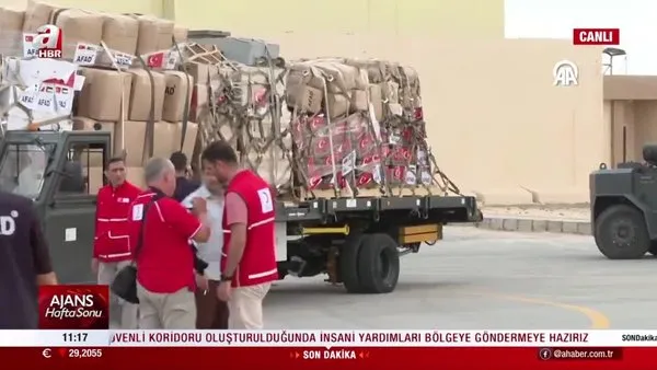 Türkiye'nin Gazzelilere insani yardımları sürüyor: 3. yardım uçağı Mısır'a iniş yaptı | Video