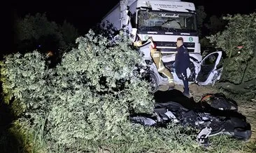 Kontrolden çıkan TIR otomobili biçti: 1 ölü #bursa