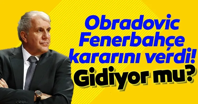 Zeljko Obradovic kararını verdi! Fenerbahçe Beko...
