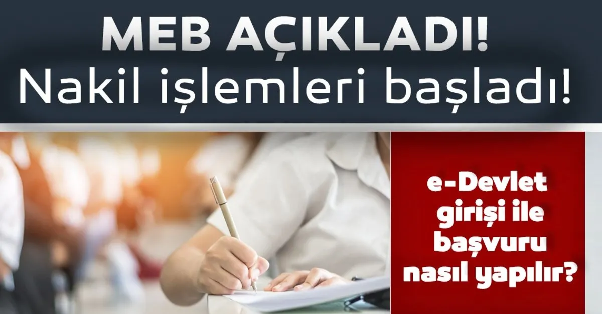 meb e okul ve e devlet giris ile ogrenci nakil ve gecis basvurusu nasil yapilir ogrenci nakil basvuru ekrani son dakika egitim haberleri