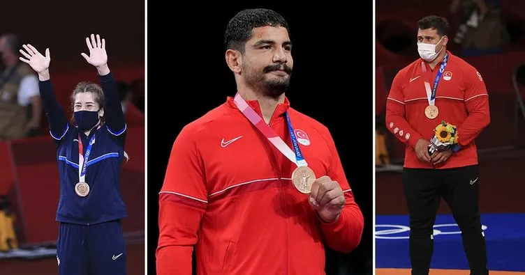 Türk güreşçiler Tokyo’da 3 bronz aldı!