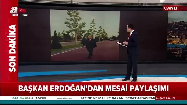 Cumhurbaşkanı Erdoğan'dan Ankara'da mesai paylaşımı! | Video