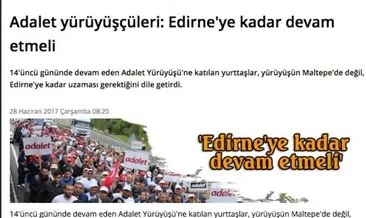 PKK’nın gazetesi ve HDP’den Kılıçdaroğlu’nun yürüyüşüne tam destek!