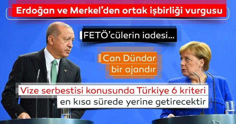 Son Dakika: BaÅ?kan ErdoÄ?an ve Merkel'den ortak açıklama
