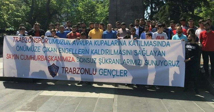 Trabzonspor taraftarından Cumhurbaşkanı Erdoğan’a teşekkür