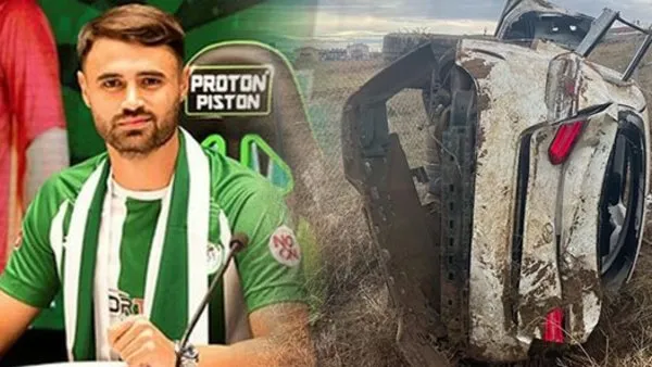 Son Dakika: Konyaspor'da futbolcu Ahmet Çalık trafik kazasında hayatını kaybetti! Kazadan geriye bu görüntüler kaldı | Video