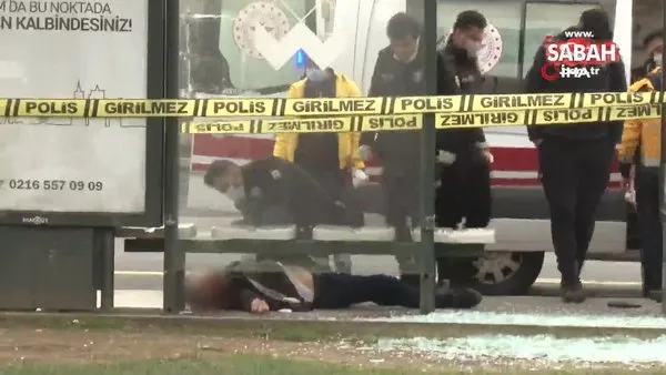 E-5 Karayolu’nda korkunç olay: Sevgilisiyle tartışan adam otobüs durağında kendisini vurdu | Video