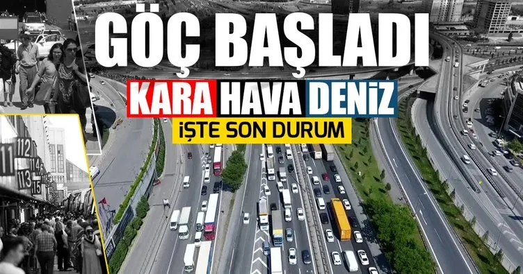 Kara, deniz ve havada bayram trafiği başladı