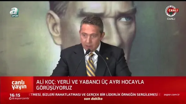 Fenerbahçe Başkanı Ali, Koç'tan canlı yayında flaş açıklamalar! Süper Lig nasıl tescil edilecek? | Video