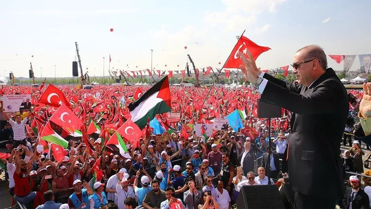 Milyonlar Gazze için tek yürek! Büyük Filistin mitingine uluslararası katılım