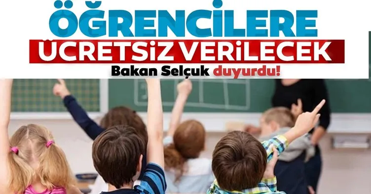 Son dakika... Bakan Selçuk duyurdu: Öğrencilere ücretsiz verilecek