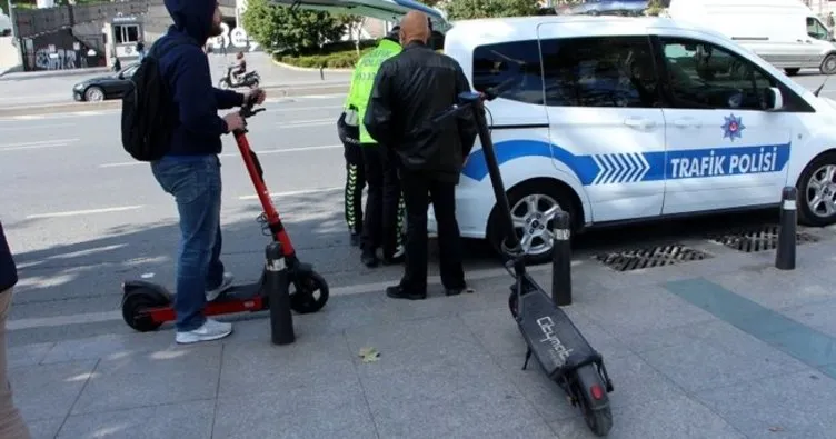 Kuralsız scooter kullanan 86 kişiye ceza kesildi