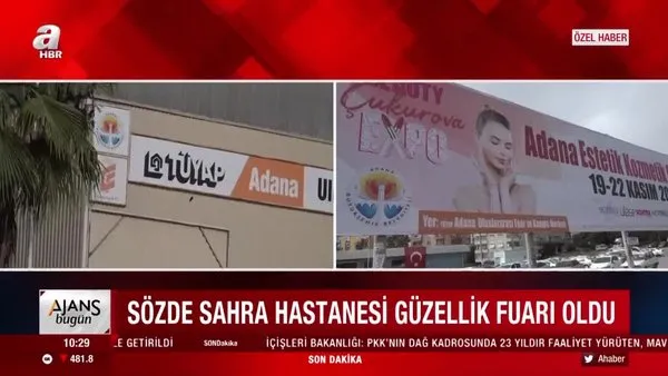 Son dakika: Adana'da CHP’nin 'Sahra hastanesi kurduk' dediği yerde güzellik fuarı açıldı | Video