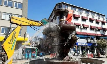 Edirne’nin simgelerinden ’Sevda Çeşmesi’ belediye tarafından yıkıldı