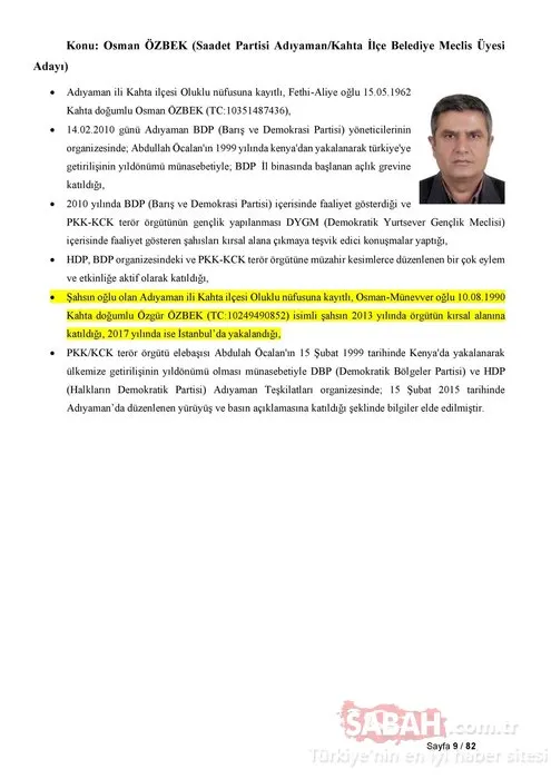İşte Saadet Partisi'nin listelerindeki PKK'lı adaylar!