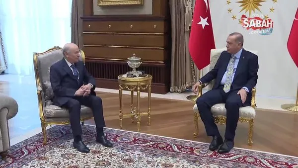 Cumhurbaşkanı Erdoğan, MHP lideri Bahçeli'yi Beştepe'de kabul etti