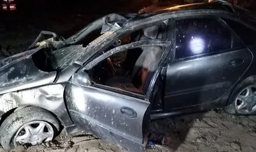 Sivas’ta otomobil tarlaya devrildi: 1 ölü, 1 yaralı
