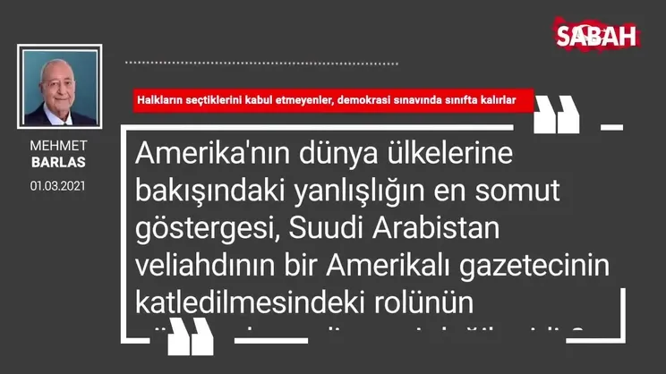 Mehmet Barlas | Halkların seçtiklerini kabul etmeyenler, demokrasi sınavında sınıfta kalırlar