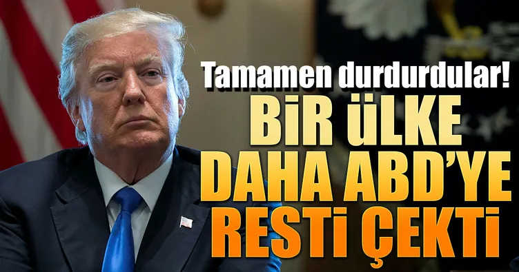 Bir ülke daha ABD’ye resti çekti