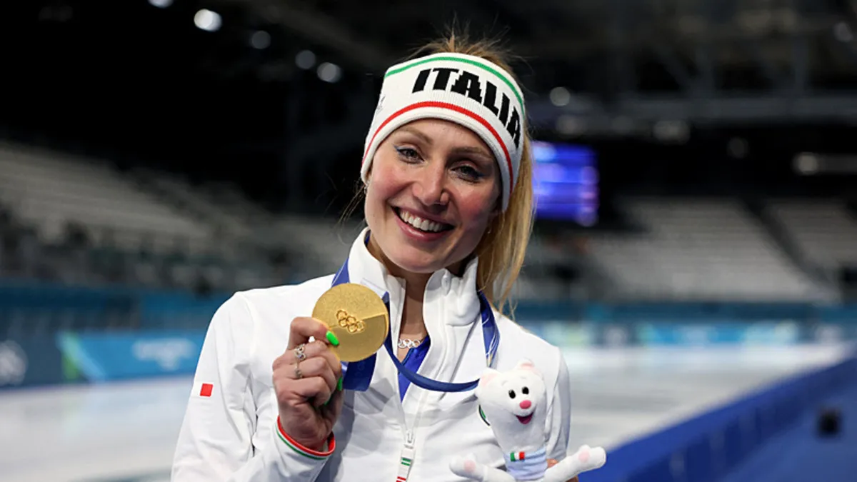 Francesca Lollobrigida’dan sürat pateninde altın madalya! Francesca Lollobrigida’dan sürat pateninde altın madalya!