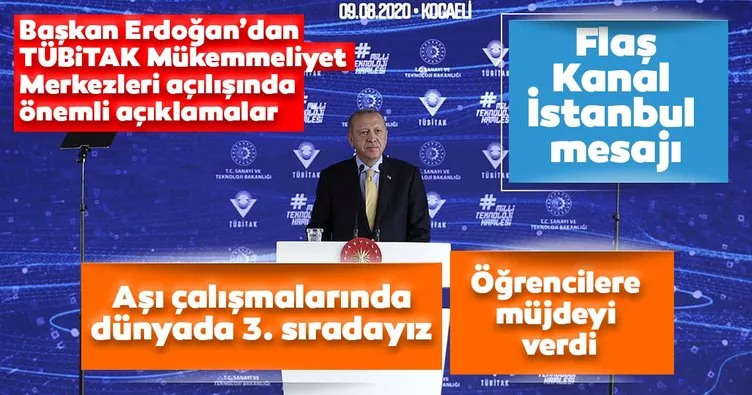 Son dakika: Başkan Erdoğan'dan yeni TÜBİTAK Merkezi açılış töreninde önemli açıklamalar