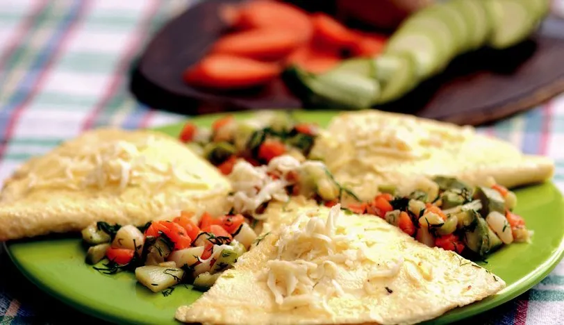 Sebzeli omlet bohçası