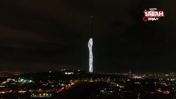 Çamlıca Kulesi Cumhuriyet Bayramında Türk Bayrağıyla renklendi | Video