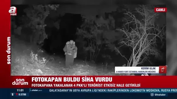 Fotokapan buldu SİHA vurdu! 4 PKK'lı terörist etkisiz hale getirildi | Video