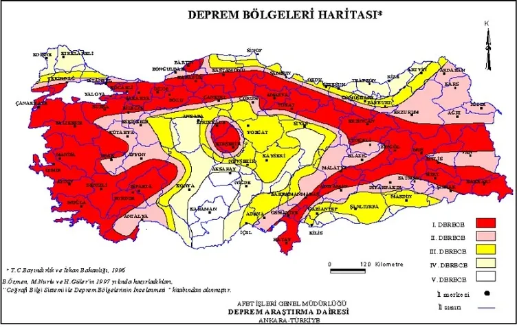 AFAD haritayı yayınladı! Deprem riski en düşük iller belli oldu: İşte o şehirler