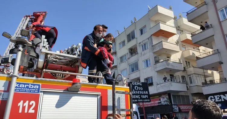 Mersin’de korkutan yangında 7 kişi kurtarıldı