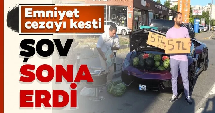 İstanbul’da karpuz satışı yapılan lüks otomobil trafikten men edildi