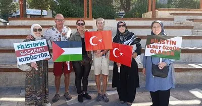 İngiliz turistler İsrail’i protesto etti #amasya