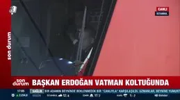 Başkan Erdoğan vatman koltuğunda! İstanbul’a yeni metro hattı
