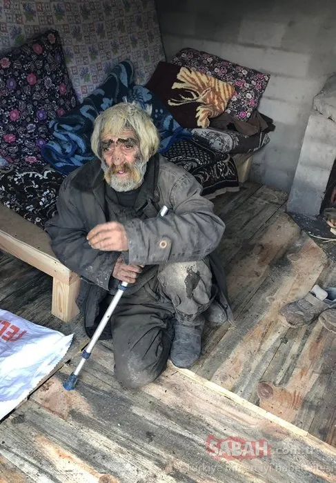 40 yıllık mağara hayatı bitti! 40 yıldır mağarada yaşayan İskender Gündüz barakaya taşındı