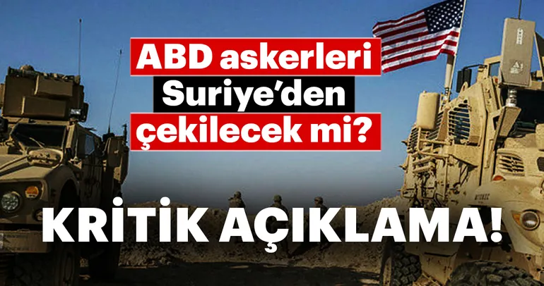 ABD’den kritik açıklama