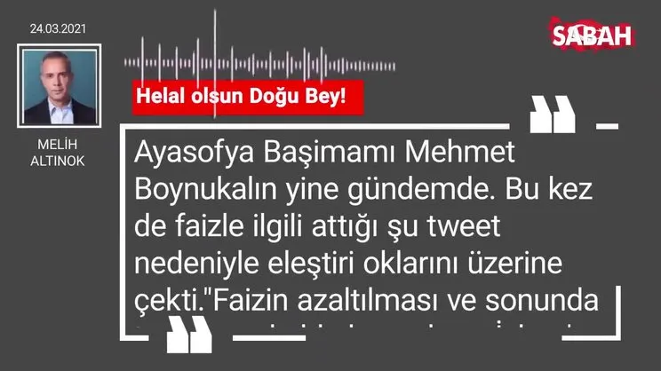 Melih Altınok | Helal olsun Doğu Bey!