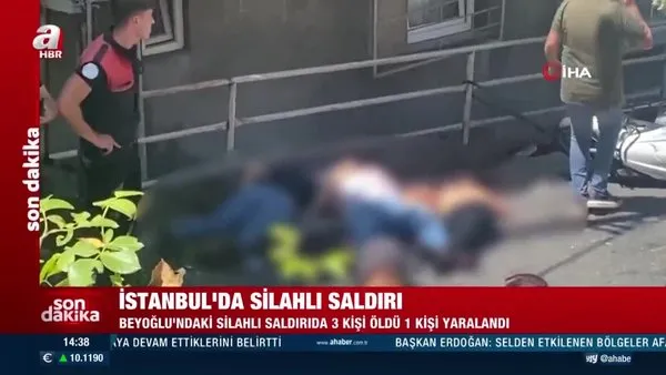 Beyoğlu'nda silahlı saldırı: 3 ölü, 1 yaralı! İşte ilk görüntüler | Video