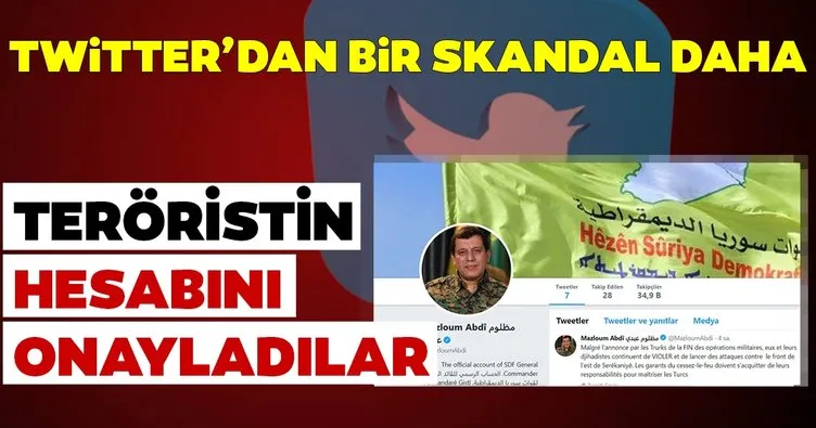 Twitter’dan skandal! YPG elebaşısının hesabını onayladılar