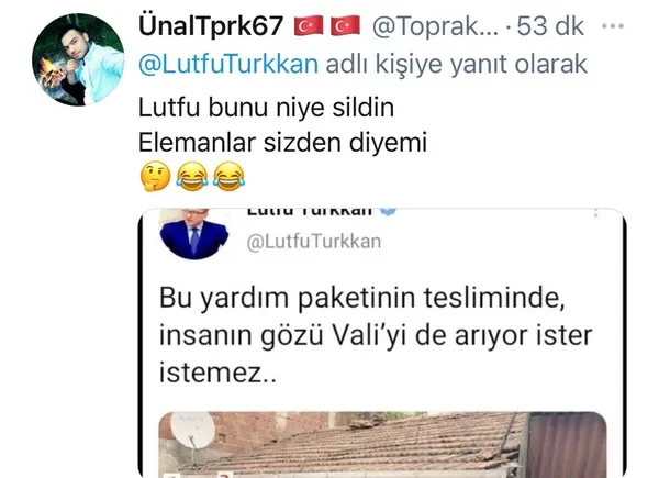 İYİ Partili Lütfü Türkkan yine alay konusu oldu!