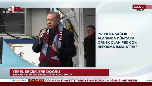 Cumhurbaşkanı Erdoğan, Trabzon'da vatandaşlara hitap etti